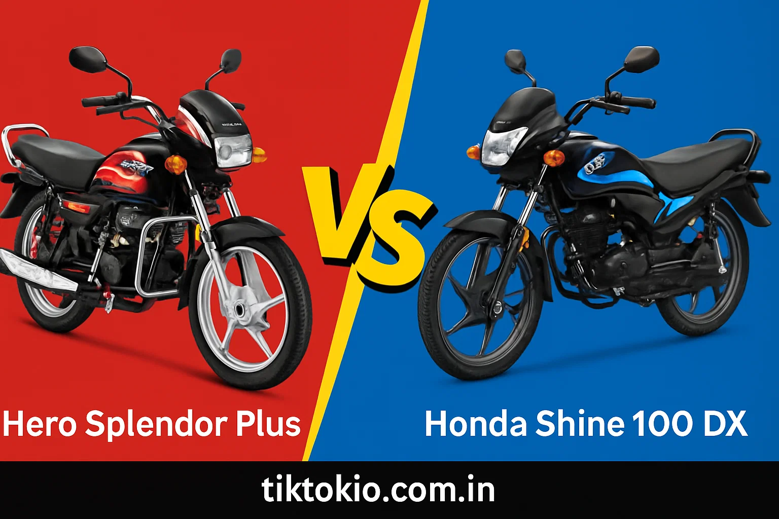 Hero Splendor Plus vs Honda Shine 100 DX Comparison