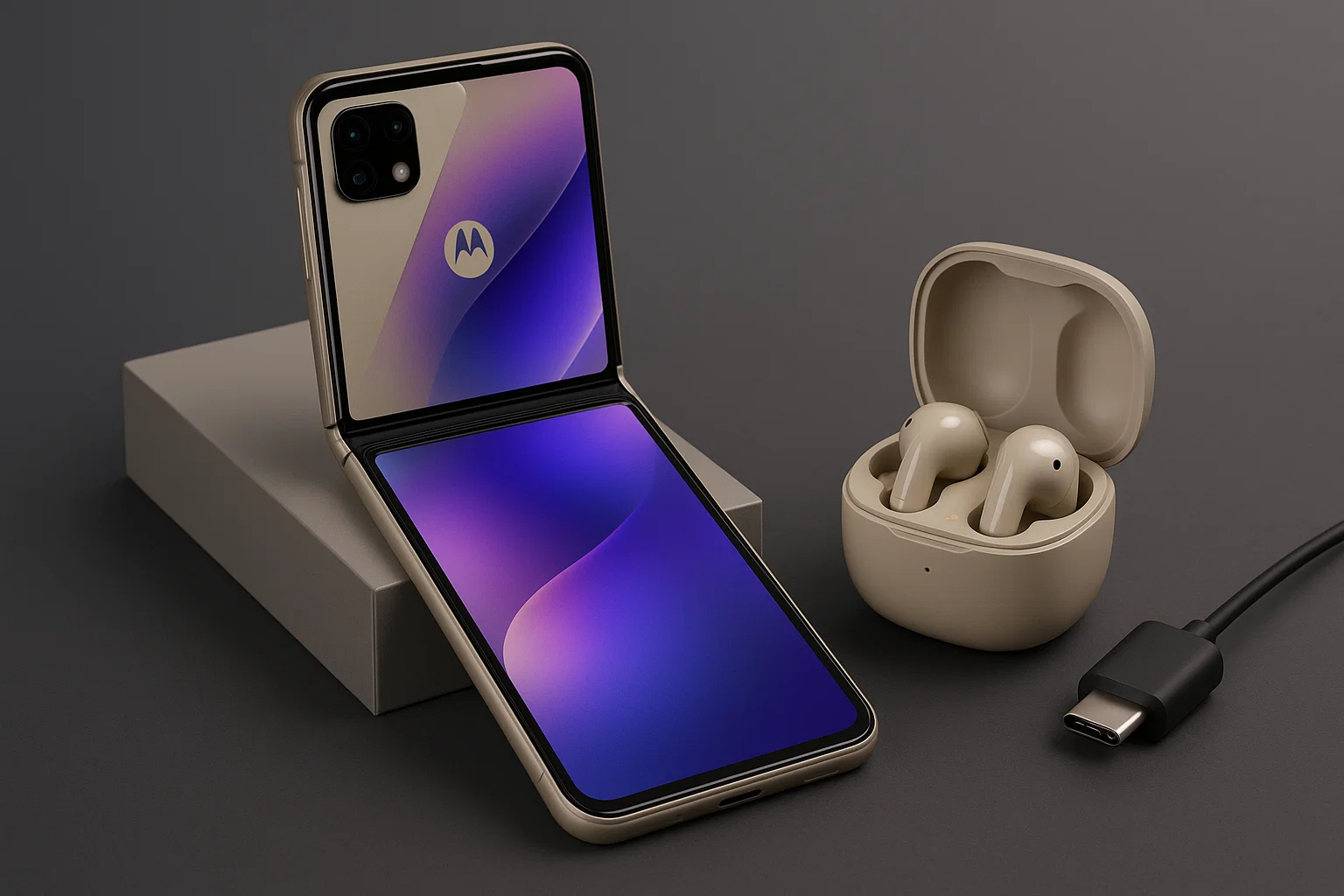 Motorola Moto Razr 60 Foldable Phone with New Buds